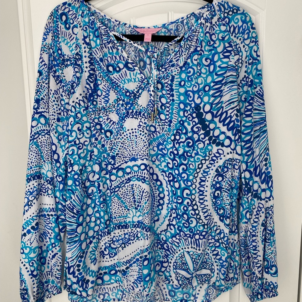Blue & Navy Lilly Pulitzer Top M